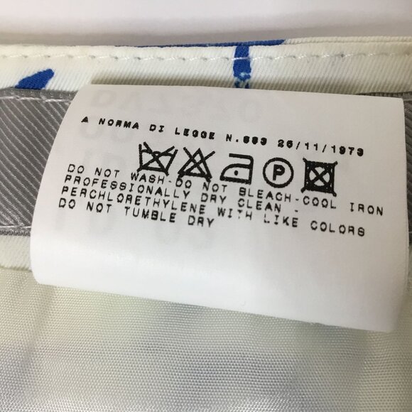 VTG VERSACE JEANS Couture RARE Starfish Print Skirt White Blue Yellow IT 44 30 - Picture 11 of 11